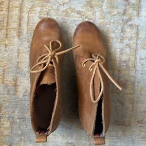 Leather Sperry tie wedges